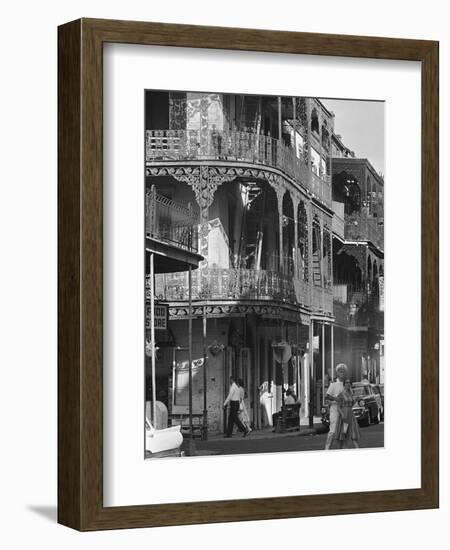 The Intricate Iron Work Balconies of New Orleans' French Quarter-null-Framed Photographic Print