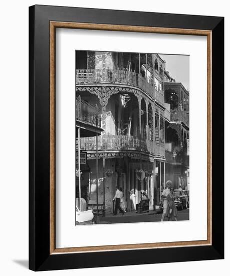 The Intricate Iron Work Balconies of New Orleans' French Quarter-null-Framed Photographic Print