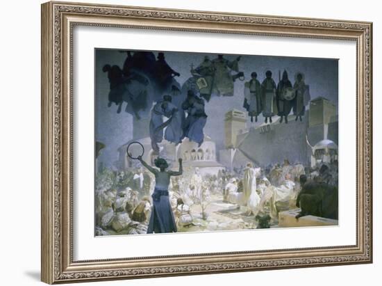 The Introduction of the Slavonic Liturgy, from the 'slav Epic', 1912-Alphonse Mucha-Framed Giclee Print