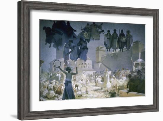 The Introduction of the Slavonic Liturgy, from the 'slav Epic', 1912-Alphonse Mucha-Framed Giclee Print
