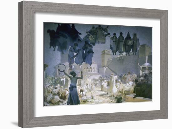 The Introduction of the Slavonic Liturgy, from the 'slav Epic', 1912-Alphonse Mucha-Framed Giclee Print