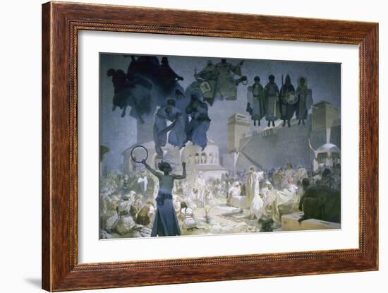 The Introduction of the Slavonic Liturgy, from the 'slav Epic', 1912-Alphonse Mucha-Framed Giclee Print