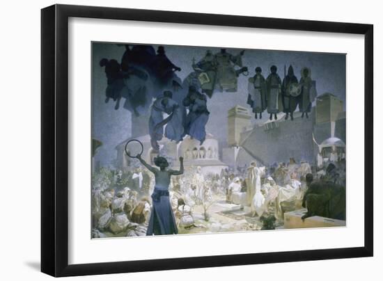 The Introduction of the Slavonic Liturgy, from the 'slav Epic', 1912-Alphonse Mucha-Framed Giclee Print