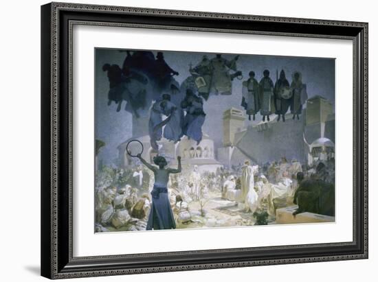 The Introduction of the Slavonic Liturgy, from the 'slav Epic', 1912-Alphonse Mucha-Framed Giclee Print