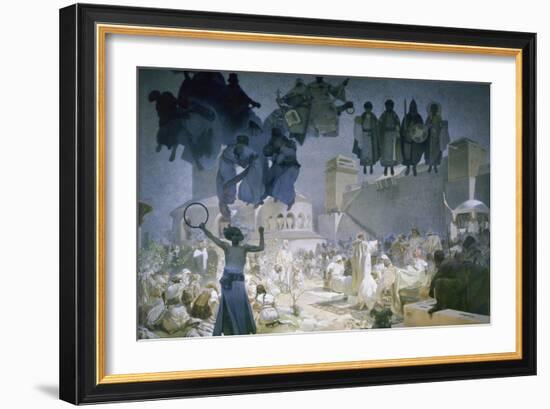 The Introduction of the Slavonic Liturgy, from the 'slav Epic', 1912-Alphonse Mucha-Framed Giclee Print