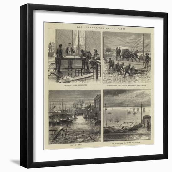 The Inundations Round Paris-null-Framed Giclee Print