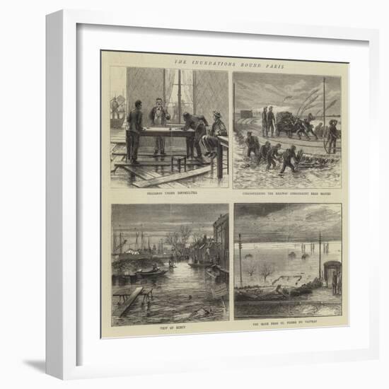 The Inundations Round Paris-null-Framed Giclee Print