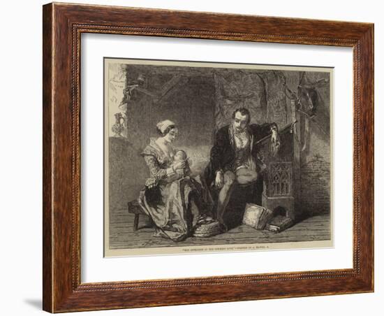 The Invention of the Stocking Loom-Alfred W. Elmore-Framed Giclee Print