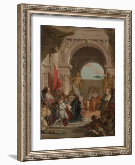 The Investiture of Bishop Harold as Duke of Franconia, c.1751-52-Giovanni Battista Tiepolo-Framed Giclee Print