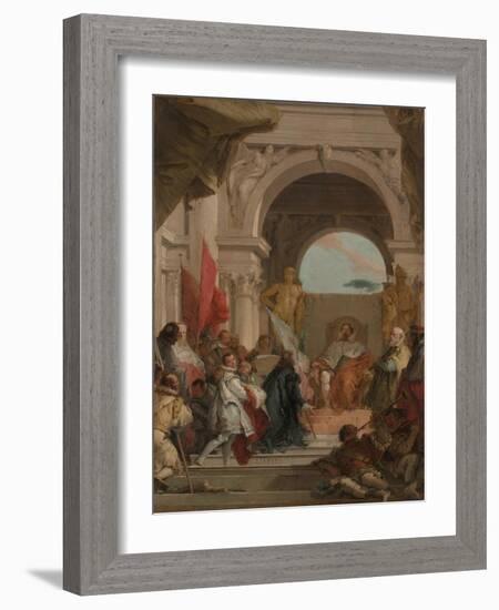 The Investiture of Bishop Harold as Duke of Franconia, c.1751-52-Giovanni Battista Tiepolo-Framed Giclee Print