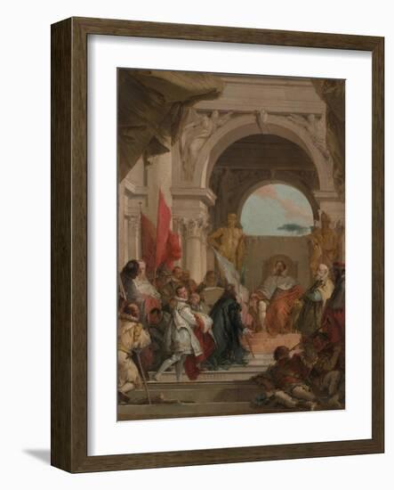 The Investiture of Bishop Harold as Duke of Franconia, c.1751-52-Giovanni Battista Tiepolo-Framed Giclee Print