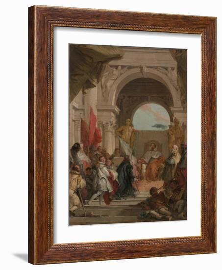 The Investiture of Bishop Harold as Duke of Franconia, c.1751-52-Giovanni Battista Tiepolo-Framed Giclee Print