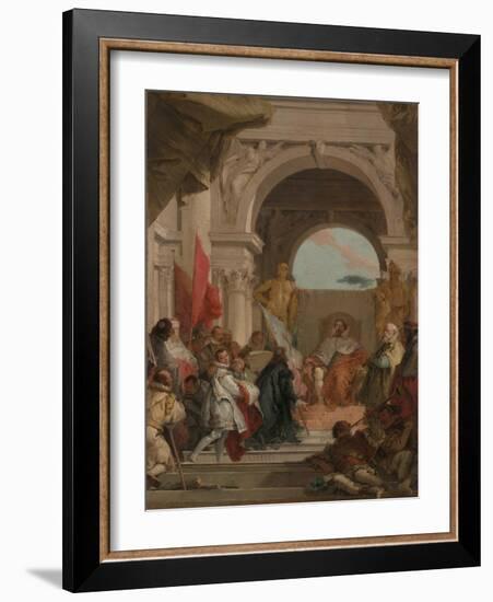 The Investiture of Bishop Harold as Duke of Franconia, c.1751-52-Giovanni Battista Tiepolo-Framed Giclee Print