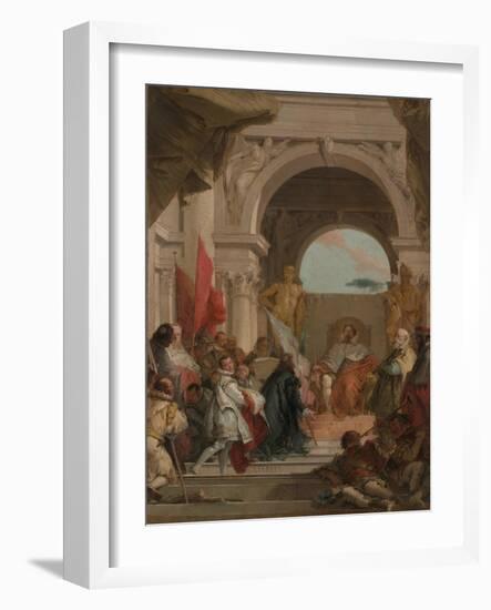 The Investiture of Bishop Harold as Duke of Franconia, c.1751-52-Giovanni Battista Tiepolo-Framed Giclee Print