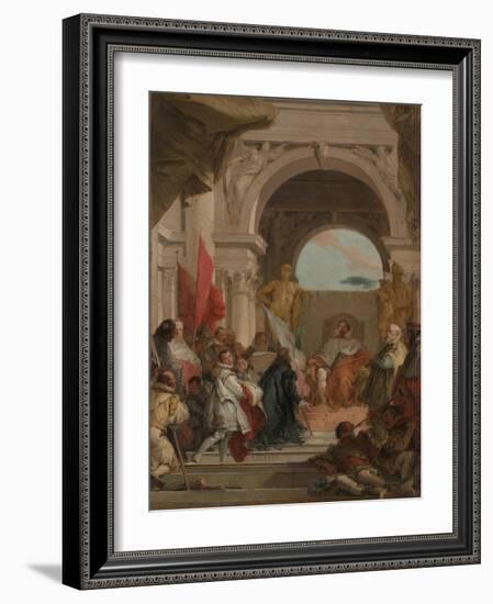 The Investiture of Bishop Harold as Duke of Franconia, c.1751-52-Giovanni Battista Tiepolo-Framed Giclee Print