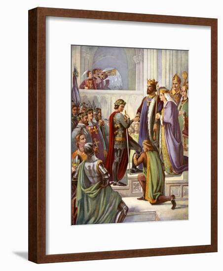 The Investiture of the Black Prince as a Knight of the Garter-Charles West Cope-Framed Giclee Print