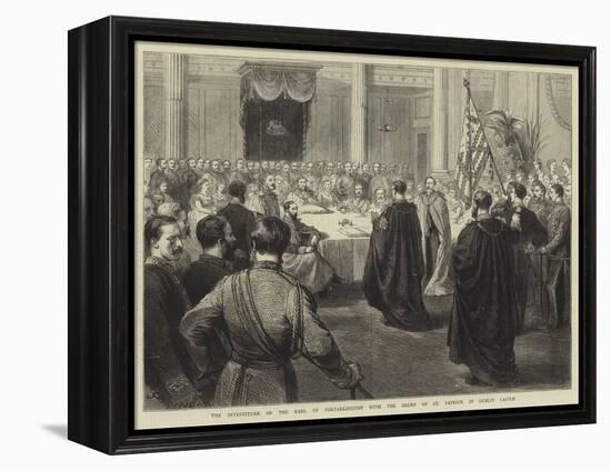 The Investiture of the Earl of Portarlington with the Order of St Patrick in Dublin Castle-Godefroy Durand-Framed Premier Image Canvas