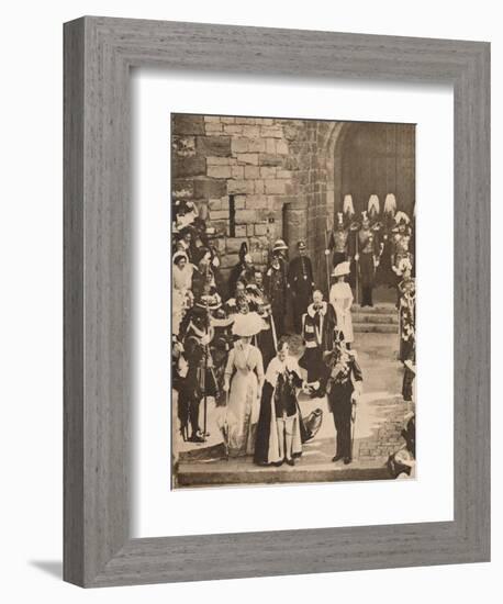 The investiture of the Prince of Wales at Caernarvon Castle, 13 July 1911 (1935)-Unknown-Framed Photographic Print