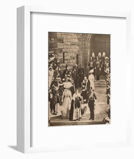 The investiture of the Prince of Wales at Caernarvon Castle, 13 July 1911 (1935)-Unknown-Framed Photographic Print