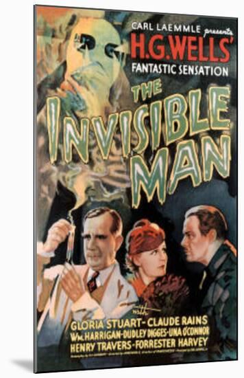 The Invisible Man Movie Claude Rains Gloria Stuart-null-Mounted Art Print