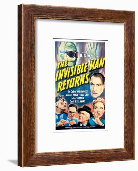 The Invisible Man Returns, Vincent Price, Cedric Hardwicke, Nan Grey, Cecil Kellaway, 1940-null-Framed Photo