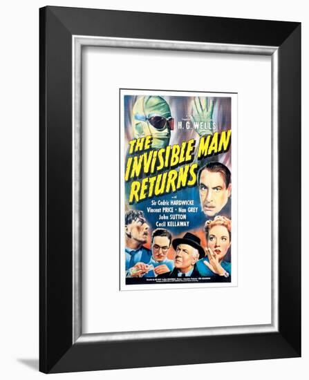 The Invisible Man Returns, Vincent Price, Cedric Hardwicke, Nan Grey, Cecil Kellaway, 1940-null-Framed Photo