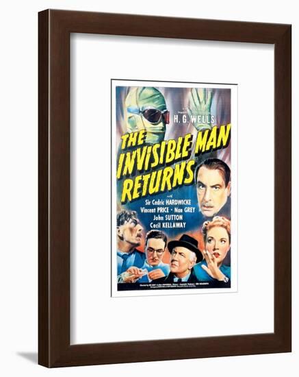 The Invisible Man Returns, Vincent Price, Cedric Hardwicke, Nan Grey, Cecil Kellaway, 1940-null-Framed Photo