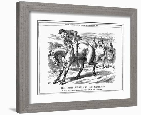 The Irish Horse and Master , 1885-John Tenniel-Framed Giclee Print