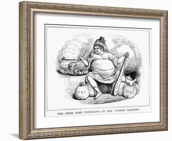 The Irish Ogre Fattening on the Finest Pisantry, 1843-null-Framed Giclee Print