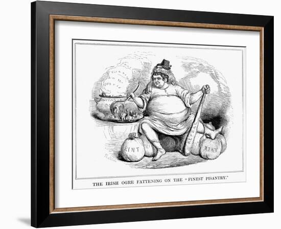 The Irish Ogre Fattening on the Finest Pisantry, 1843-null-Framed Giclee Print