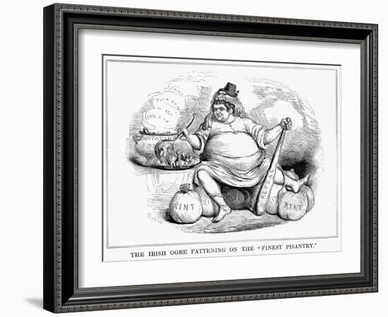 The Irish Ogre Fattening on the Finest Pisantry, 1843-null-Framed Giclee Print