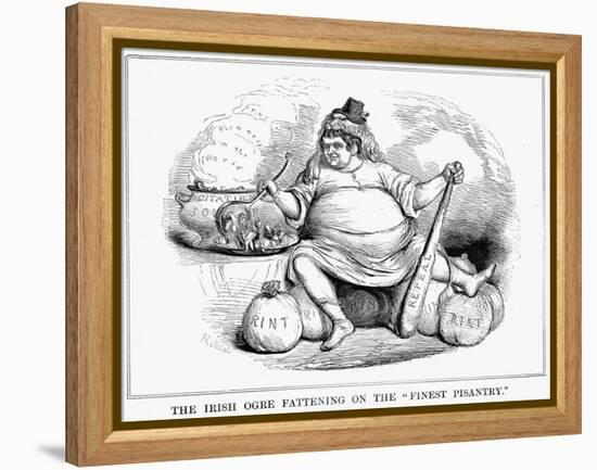 The Irish Ogre Fattening on the Finest Pisantry, 1843-null-Framed Premier Image Canvas