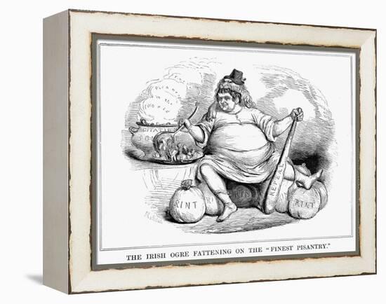 The Irish Ogre Fattening on the Finest Pisantry, 1843-null-Framed Premier Image Canvas