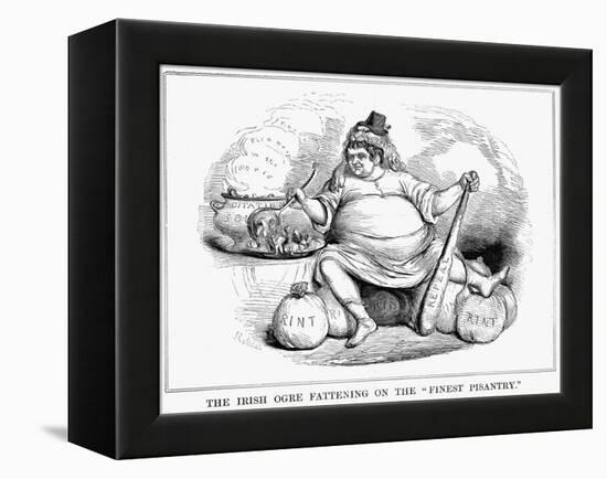 The Irish Ogre Fattening on the Finest Pisantry, 1843-null-Framed Premier Image Canvas