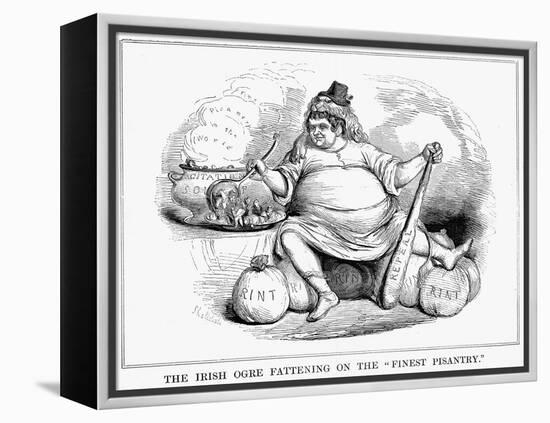 The Irish Ogre Fattening on the Finest Pisantry, 1843-null-Framed Premier Image Canvas