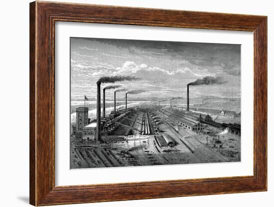 The Iron and Steel Works at Barrow, C1880-null-Framed Giclee Print