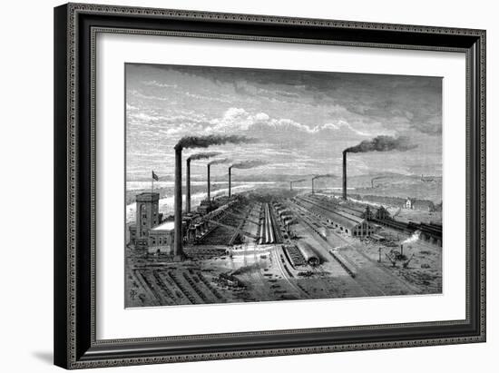 The Iron and Steel Works at Barrow, C1880-null-Framed Giclee Print