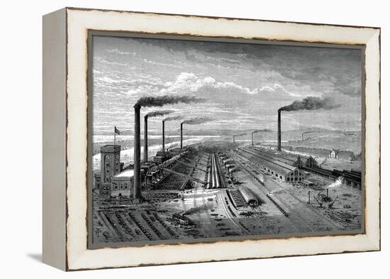 The Iron and Steel Works at Barrow, C1880-null-Framed Premier Image Canvas
