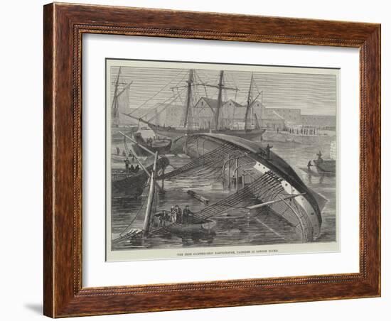 The Iron Clipper-Ship Eastminster, Capsized in London Docks-null-Framed Giclee Print