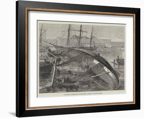 The Iron Clipper-Ship Eastminster, Capsized in London Docks-null-Framed Giclee Print