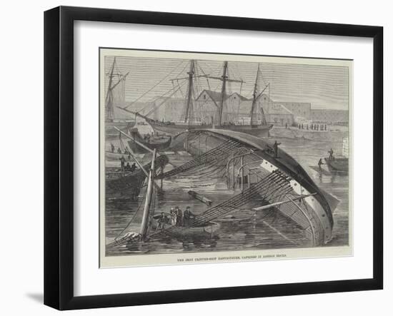 The Iron Clipper-Ship Eastminster, Capsized in London Docks-null-Framed Giclee Print