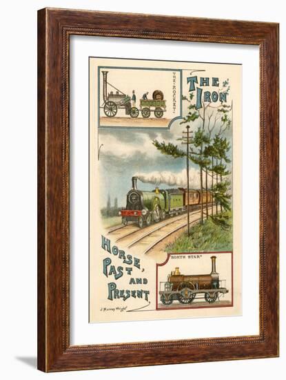 The Iron Horse Past and Present, C1900-null-Framed Giclee Print