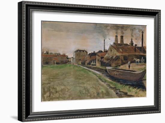 The Iron Mill in the Hague, 1882 (Gouache, W/C, Wash, Pen and India Ink, Pencil on Paper)-Vincent van Gogh-Framed Giclee Print