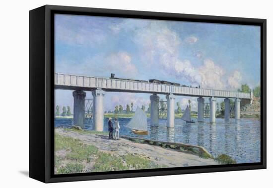 The Iron Track Bridge at Argenteuil. Pont Du Chemin De Fer a Argenteuil-Claude Monet-Framed Premier Image Canvas