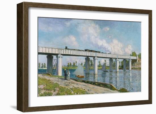 The Iron Track Bridge at Argenteuil; Pont Du Chemin De Fer a Argenteuil-Claude Monet-Framed Giclee Print