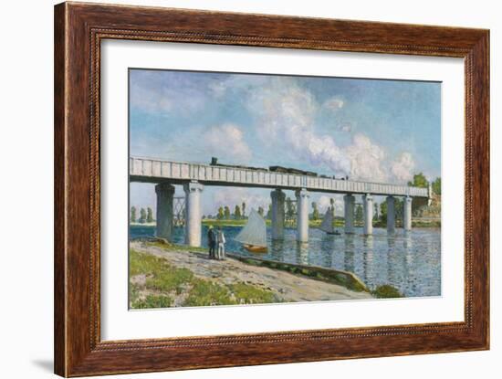 The Iron Track Bridge at Argenteuil; Pont Du Chemin De Fer a Argenteuil-Claude Monet-Framed Giclee Print