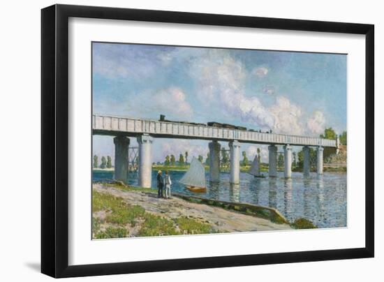 The Iron Track Bridge at Argenteuil; Pont Du Chemin De Fer a Argenteuil-Claude Monet-Framed Giclee Print