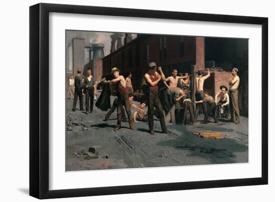 The Ironworkers at Noontime-Thomas Pollock Anshutz-Framed Art Print