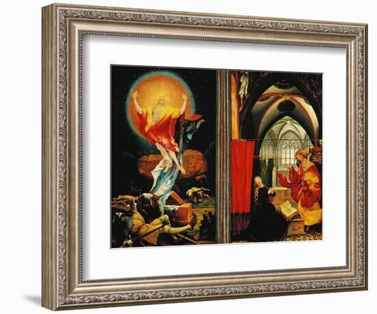 The Isenheim Altar: Christ Resurrection, Annunciaton, Limewood, Around 1515-Matthias Grünewald-Framed Giclee Print