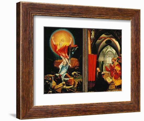 The Isenheim Altar: Christ Resurrection, Annunciaton, Limewood, Around 1515-Matthias Grünewald-Framed Giclee Print